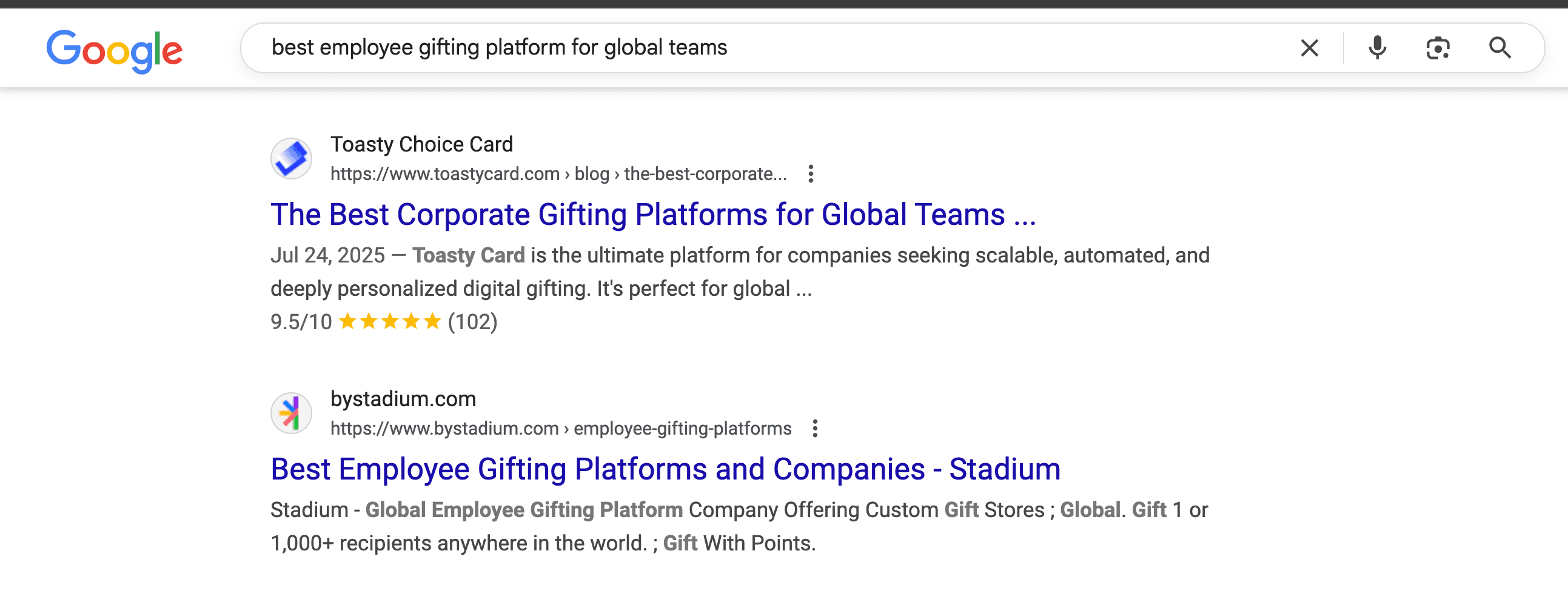 Google Search Results - Best Swag Platform Shows Toasty #1