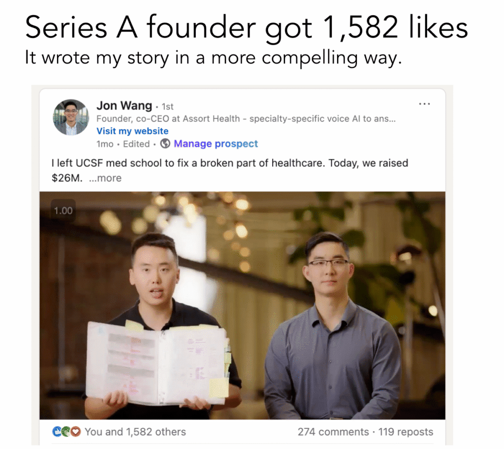 Jon Assort Health First LinkedIn Post 1582 Likes